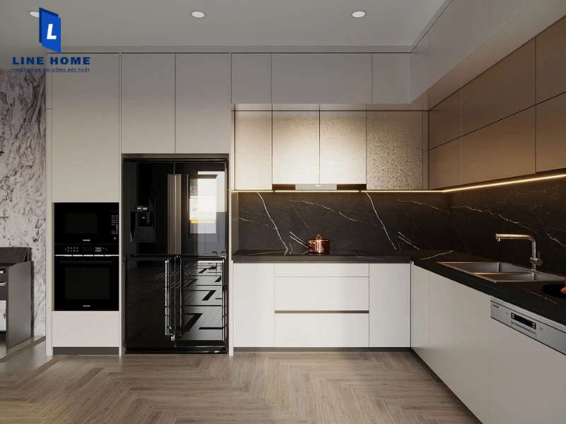 Nội thất phòng bếp phong cách tân cổ điển